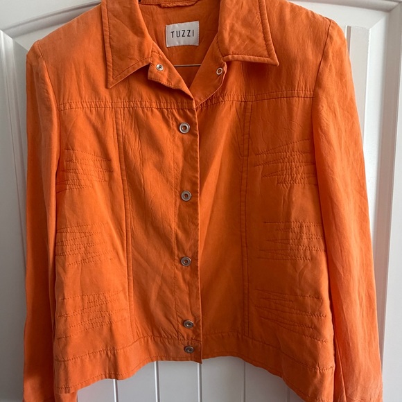Tuzzi Brand Orange Jean Jacket for Women - Picture 5 of 16